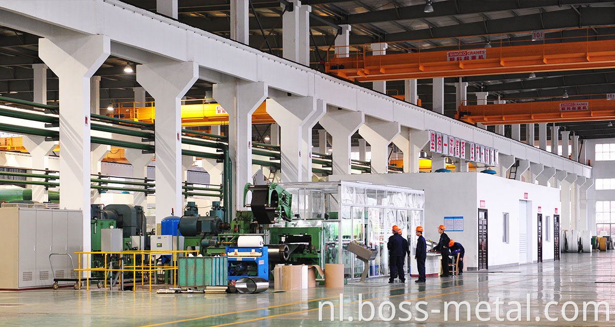 stainless steel coil production line work shop flatting